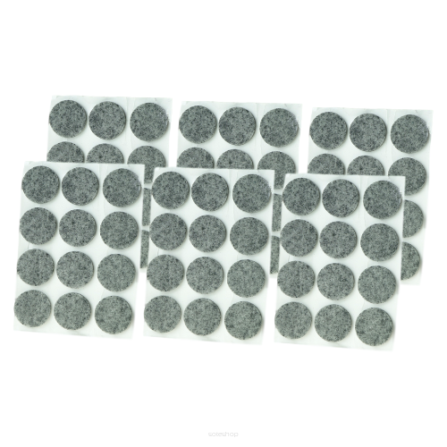 Grey adhesive felt under furniture, felt pads Ø 24 mm (1008 pcs.)