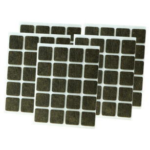 Brown adhesive felt under furniture, felt pads 20 x 20 mm (100 pcs.)
