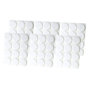 White adhesive felt under furniture, felt pads Ø 24 mm (1008 pcs.)