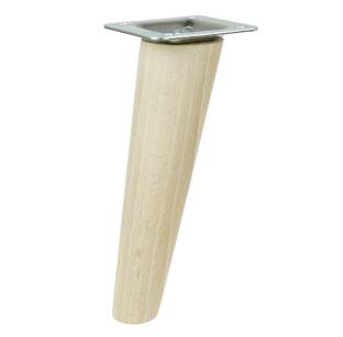 10 Inch tapered wooden inclined unfinished furniture leg