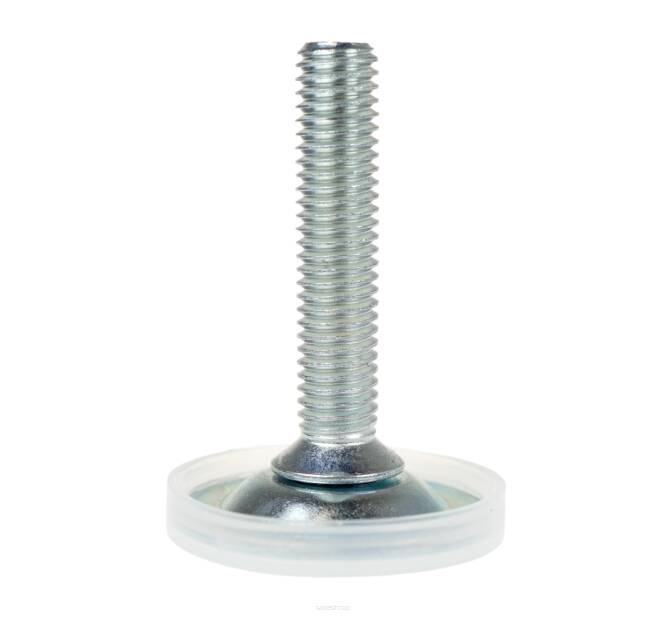 Adjustable foot M8 x 45 mm, round base