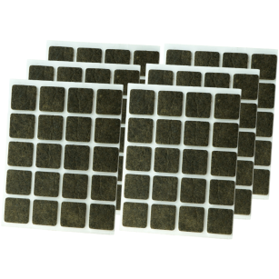 Brown adhesive felt under furniture, felt pads 20 x 20 mm (1000 pcs.)