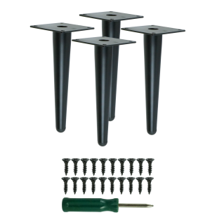 Metal furniture legs 20 cm set with screws