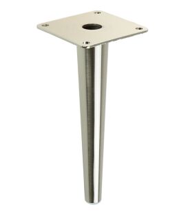 Metal cone design furniture leg with mounting plate