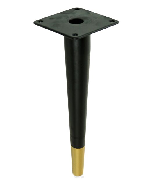 Metal cone design furniture leg with mounting plate