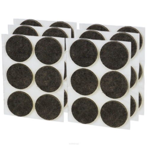 Brown adhesive felt under furniture, felt pads Ø 34 mm (504 pcs.)