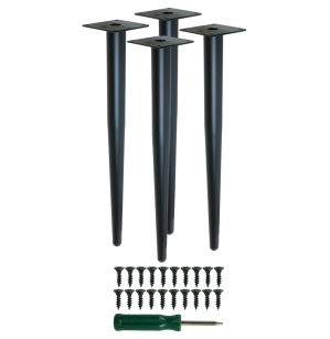 Metal furniture legs 40 cm set with screws