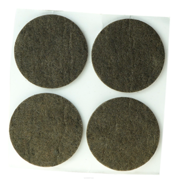 Brown adhesive felt under furniture, felt pads Ø 30 mm (4 pcs.)