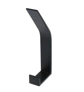 Double wall-mounted hook, black