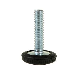 Adjustable foot M6 x 32 mm with round base