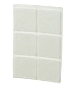 White adhesive felt under furniture, felt pads 35 x 35 mm (6 pcs.)