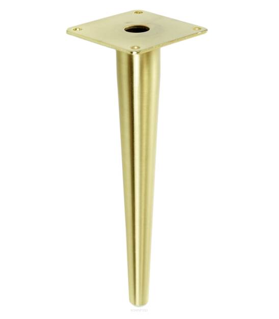 Metal cone design furniture leg with mounting plate
