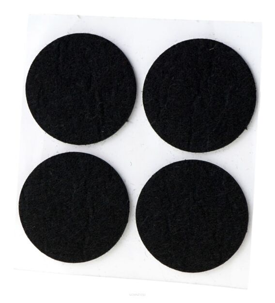 Black adhesive felt under furniture, felt pads fi 40 (4 pcs.)