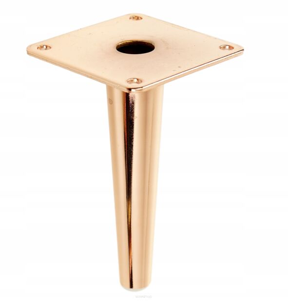 Metal cone design furniture leg with mounting plate