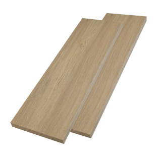 2x Oak-Effect Wall Shelves with Brackets, 500 x 200 x 18 mm