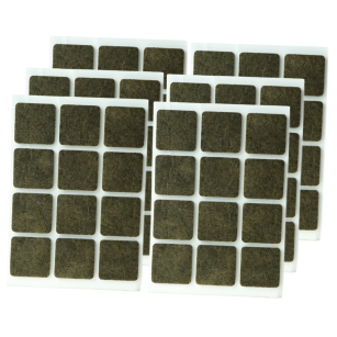 Brown adhesive felt under furniture, felt pads 25 x 25 mm (1008 pcs.)