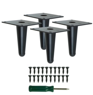 Metal furniture legs 10 cm set with screws