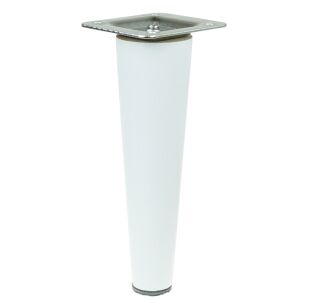 8 inch, White tapered wooden furniture leg