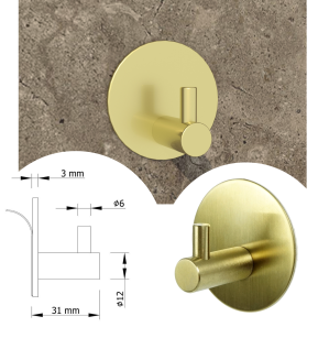 Hook self-adhesive round