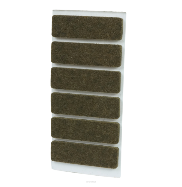 Brown adhesive felt under furniture, felt pads 15 x 50 mm (6 pcs.)