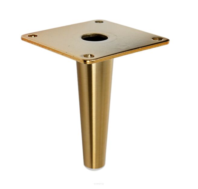 Metal cone design furniture leg with mounting plate