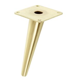 Metal inclined cone design furniture leg with mounting plate