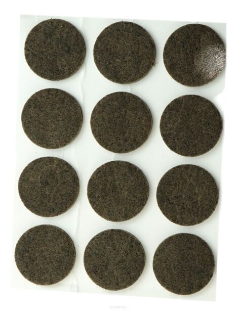 Brown adhesive felt under furniture, felt pads Ø 28 mm (12 pcs.)