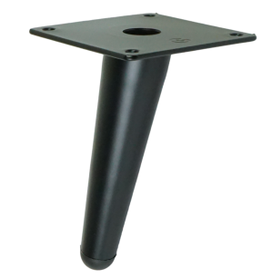 Metal inclined leg cone 13 cm with mounting plate, matte black