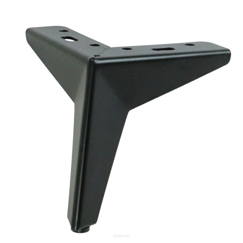 Metal furniture leg STAR 13 cm, matte black