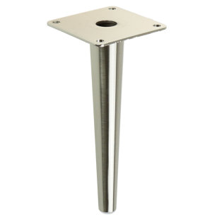 Metal cone design furniture leg with mounting plate