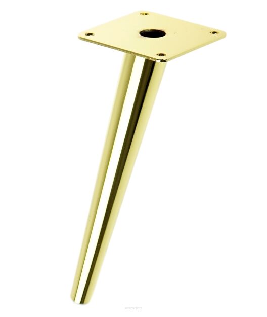 Metal inclined cone design furniture leg with mounting plate