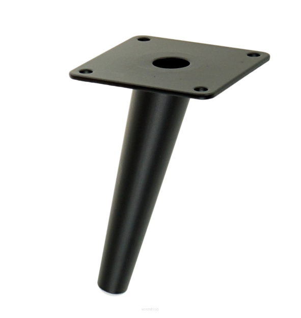 Metal inclined cone design furniture leg with mounting plate