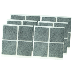Grey adhesive felt under furniture, felt pads 45 x 45 mm (100 pcs.)