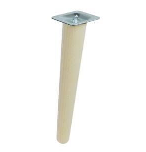 UNIQ 8 Inch, Tapered wooden inclined unfinished furniture leg