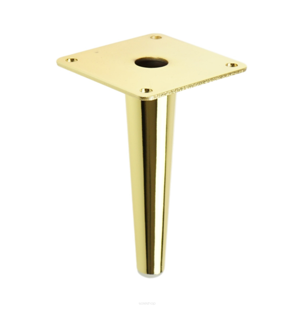 Metal cone design furniture leg with mounting plate