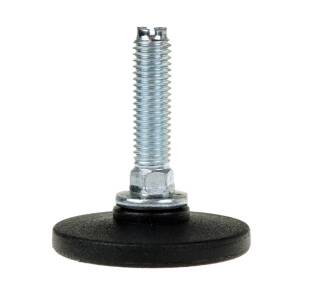 Adjustable foot M10 x 56 mm with round base