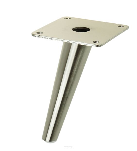 Metal inclined cone design furniture leg with mounting plate