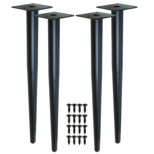 Metal furniture legs 45 cm set with screws