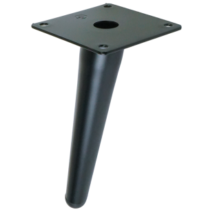 Metal inclined leg cone 18 cm with mounting plate, matte black
