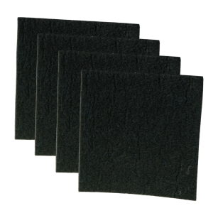 Black adhesive felt under furniture, felt pads 100 x 100 mm (4 pcs.)