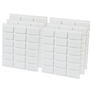 White adhesive felt under furniture, felt pads 15 x 30 mm (108 pcs.)