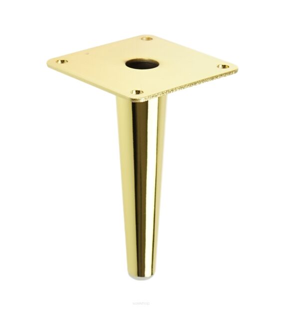 Metal cone design furniture leg with mounting plate