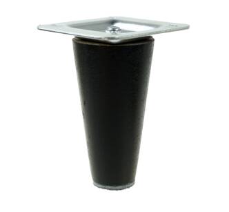 3 inch, Black tapered wooden furniture leg