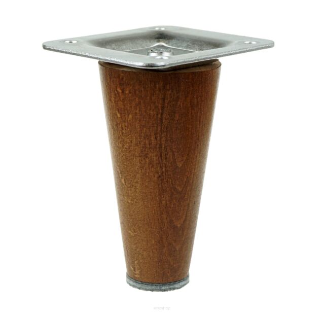 4 inch, Wallnut tapered wooden furniture leg