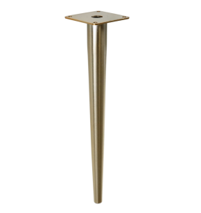 Metal cone design furniture leg with mounting plate