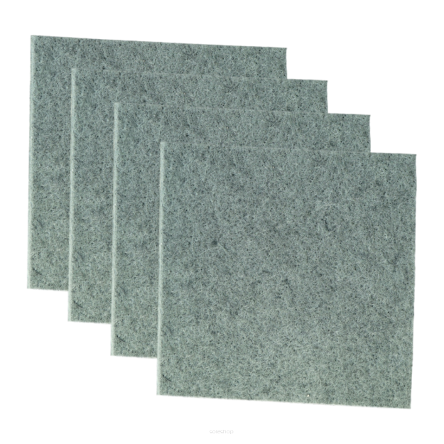 Grey adhesive felt under furniture, felt pads 100 x 100 mm (4 pcs.)